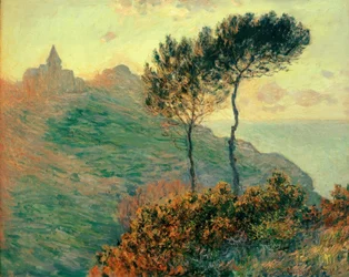 Die Kirche von Varengeville im Gegenlicht